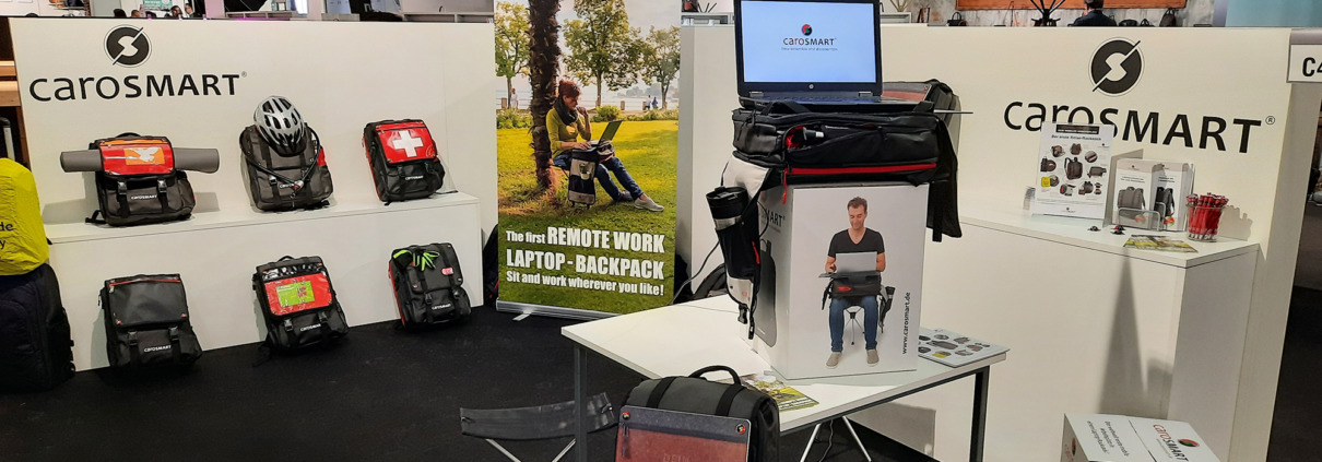 Der bereits vorbereitete Messestand auf der ILM