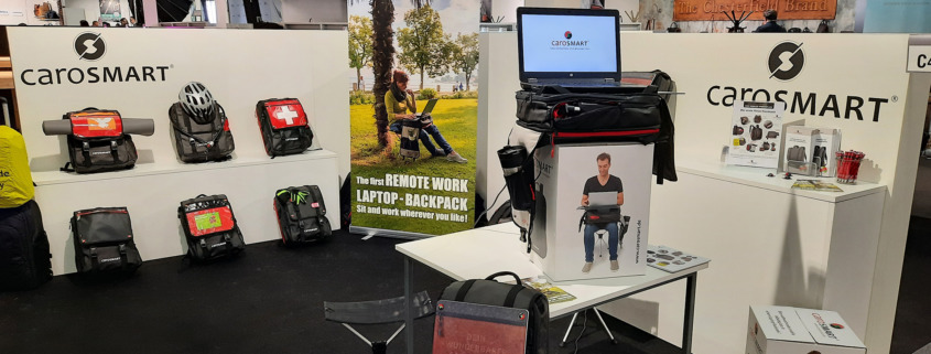 Der bereits vorbereitete Messestand auf der ILM